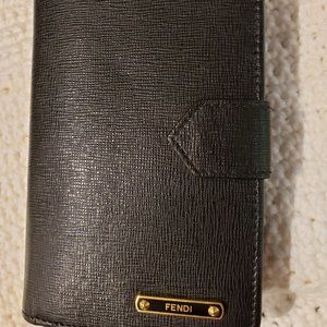 Fendi Black leather Bifold Wallet